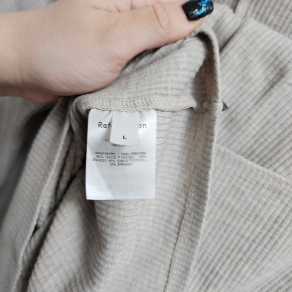 Reformation grey two piece skirt set size Large - Picture 2 of 8